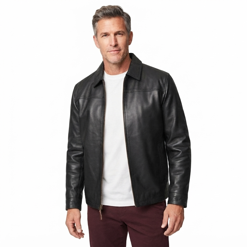 01 (2) (1) ELVANO — Premium Men’s Leather Jacket | Classic Modern Style - Image 1