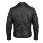 Men,s MOTO 2 Premium Quilted Genuine Leather Biker Jacket Classic / Motorcycle Style - Image 2