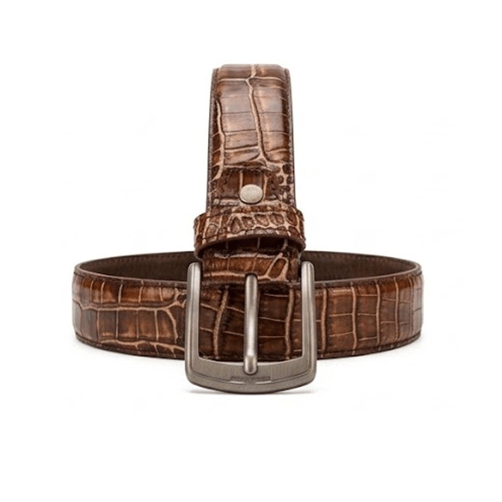 WhatsApp Image 2026-09-05 at 2.30.33 AM (1) Men’s Brown Crocodile Pattern Leather Belt with Metal Buckle - Image 1